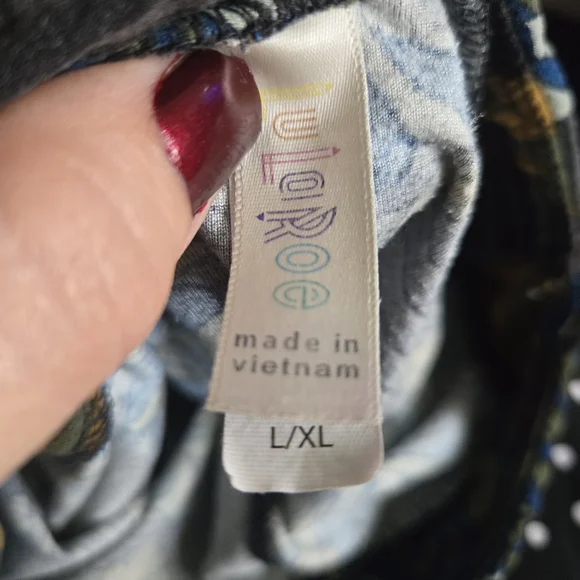 6 Kids Size 10/L Floral Lula Roe Leggings - Picture 3 of 3